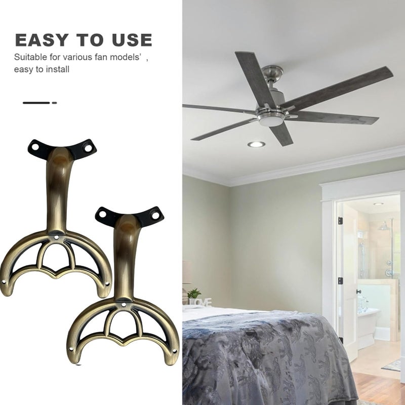 GHYTRIGEN 5 Pcs 52’’Ceiling Fan Blades Arms Replacement,Ceiling Fan Blades Arms Replacement Parts Mounting Bracket Kit for Replacing The Worn FanBlades,Keep The Balance and Good Performance(Bronze) - Image 4